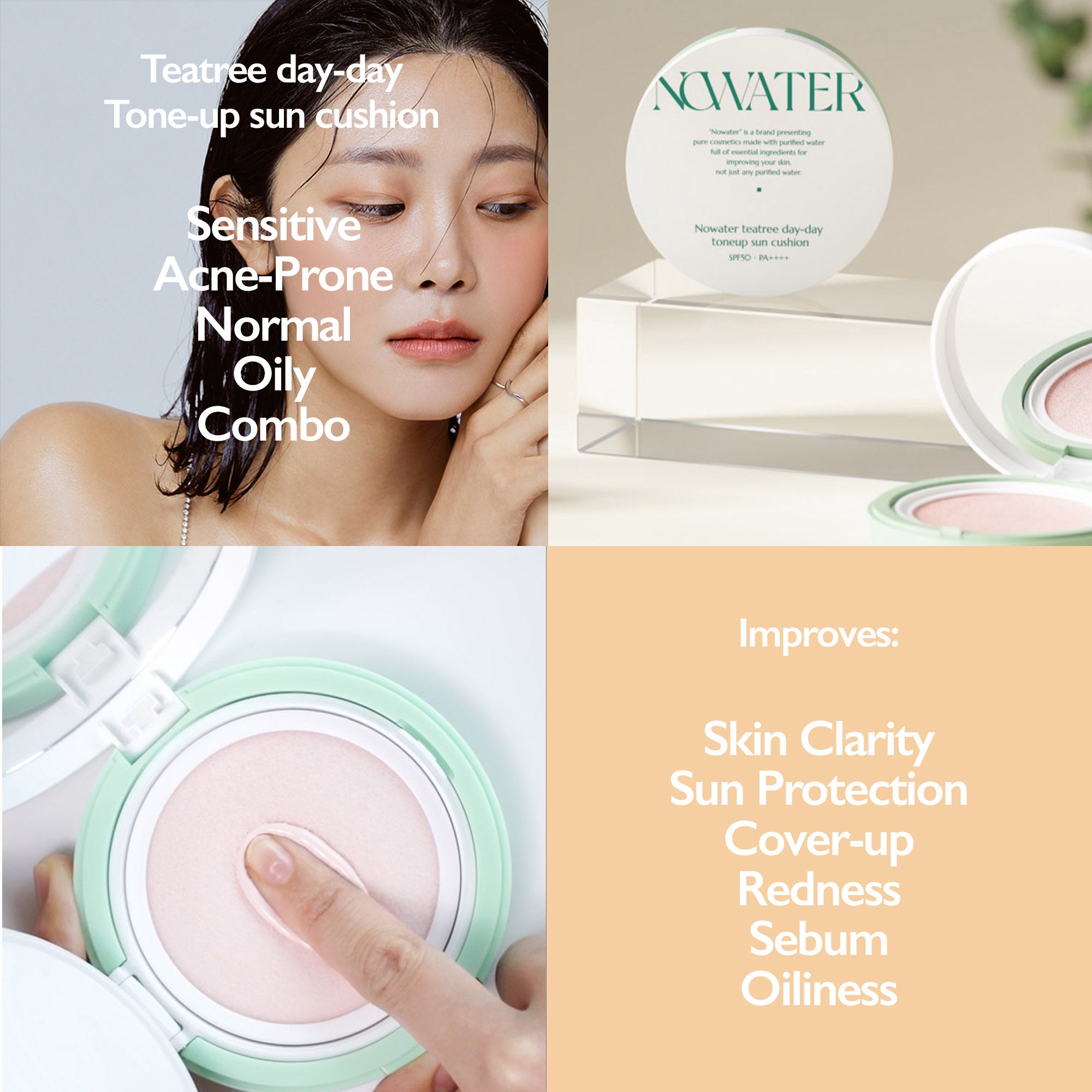 Tea Tree Day-day Tone up Sun Cushion